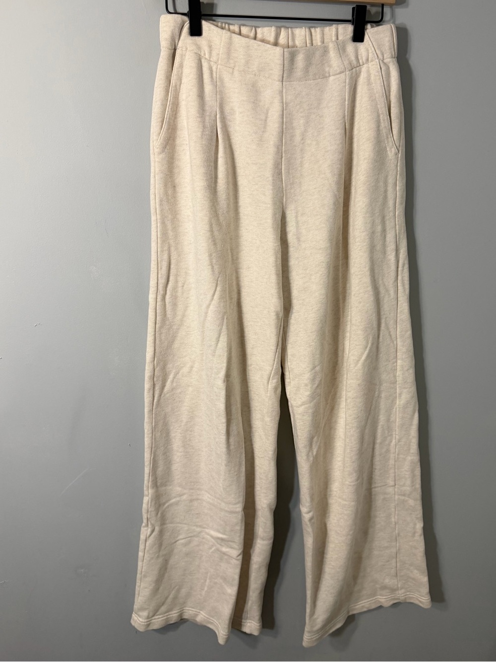 Aerie Cream Wide-Leg Lounge Pants
